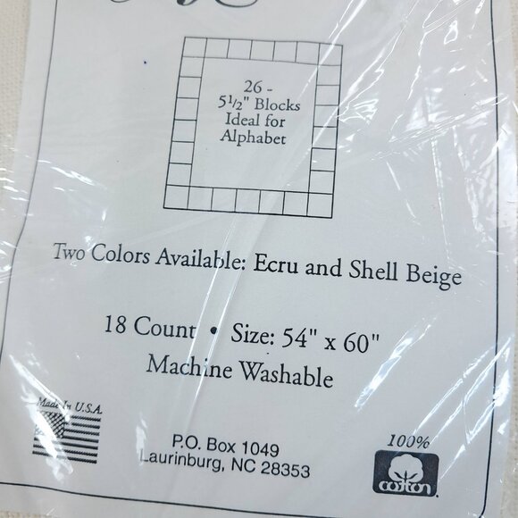 NEW Charles Craft Cross Stitch 18 Count Alphabet Afghan 26 5.5 Blocks 54X60" - Picture 3 of 5